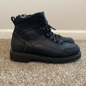 Men’s Harley-Davidson All Black Leather Riding Boots (Size 9)